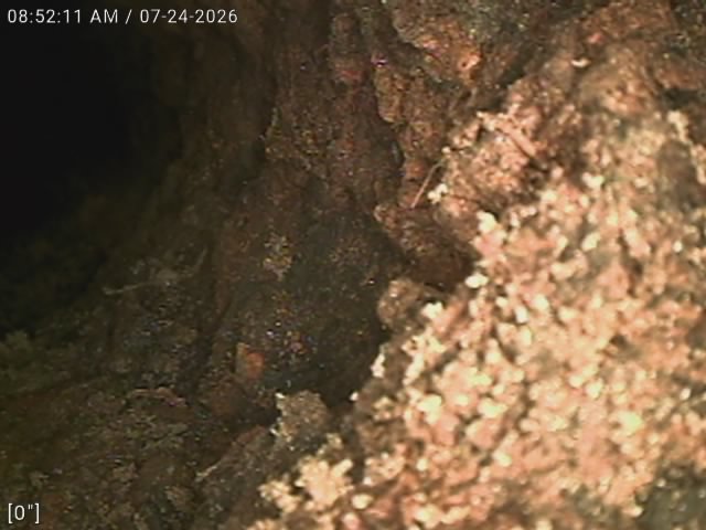 Heavy buildup inside a commercial cast-iron drain line